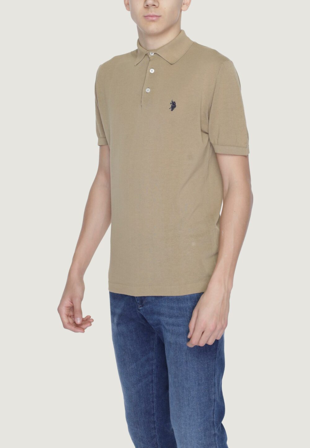 Maglia in filo manica corta U.S. Polo Assn. wail Beige scuro - Foto 3