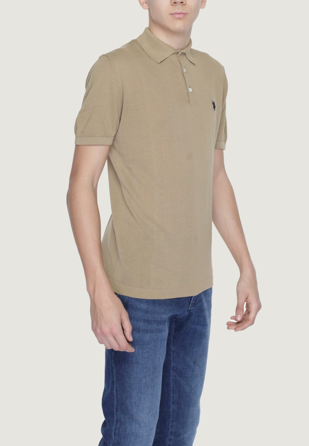 Maglia in filo manica corta U.S. Polo Assn. wail Beige scuro - Foto 4