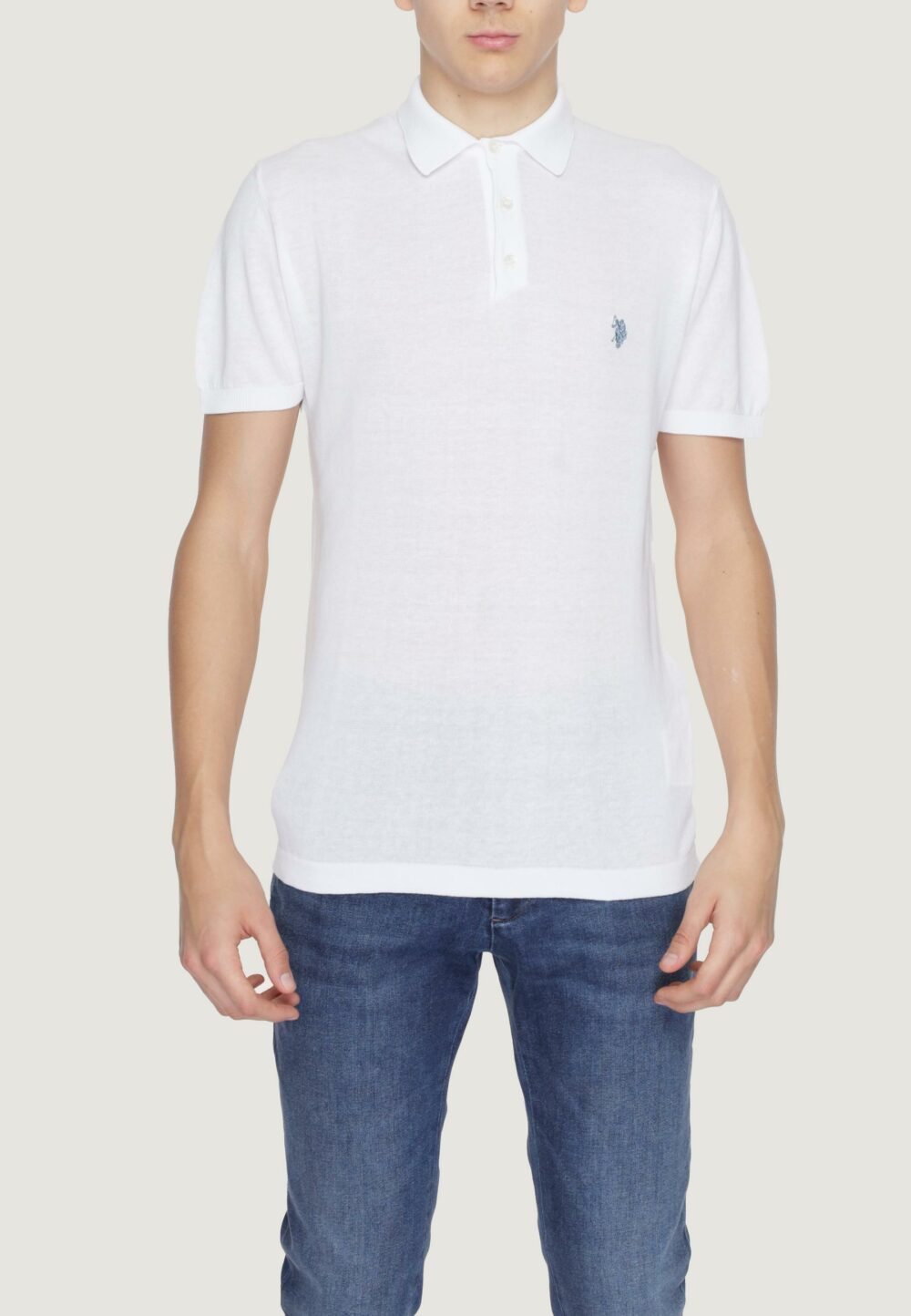 Maglia in filo manica corta U.S. Polo Assn. wail Bianco - Foto 1