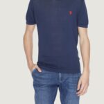 Maglia in filo manica corta U.S. Polo Assn. ike Blu - Foto 1