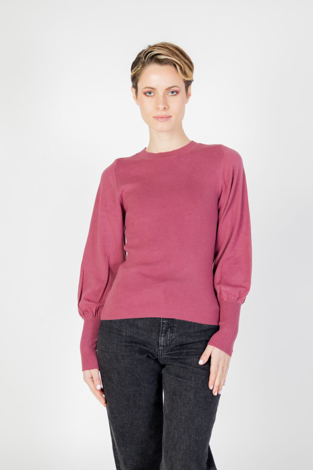 Maglia Vero Moda vmhollykarispuff ls o-neck ga boo Viola - Foto 1