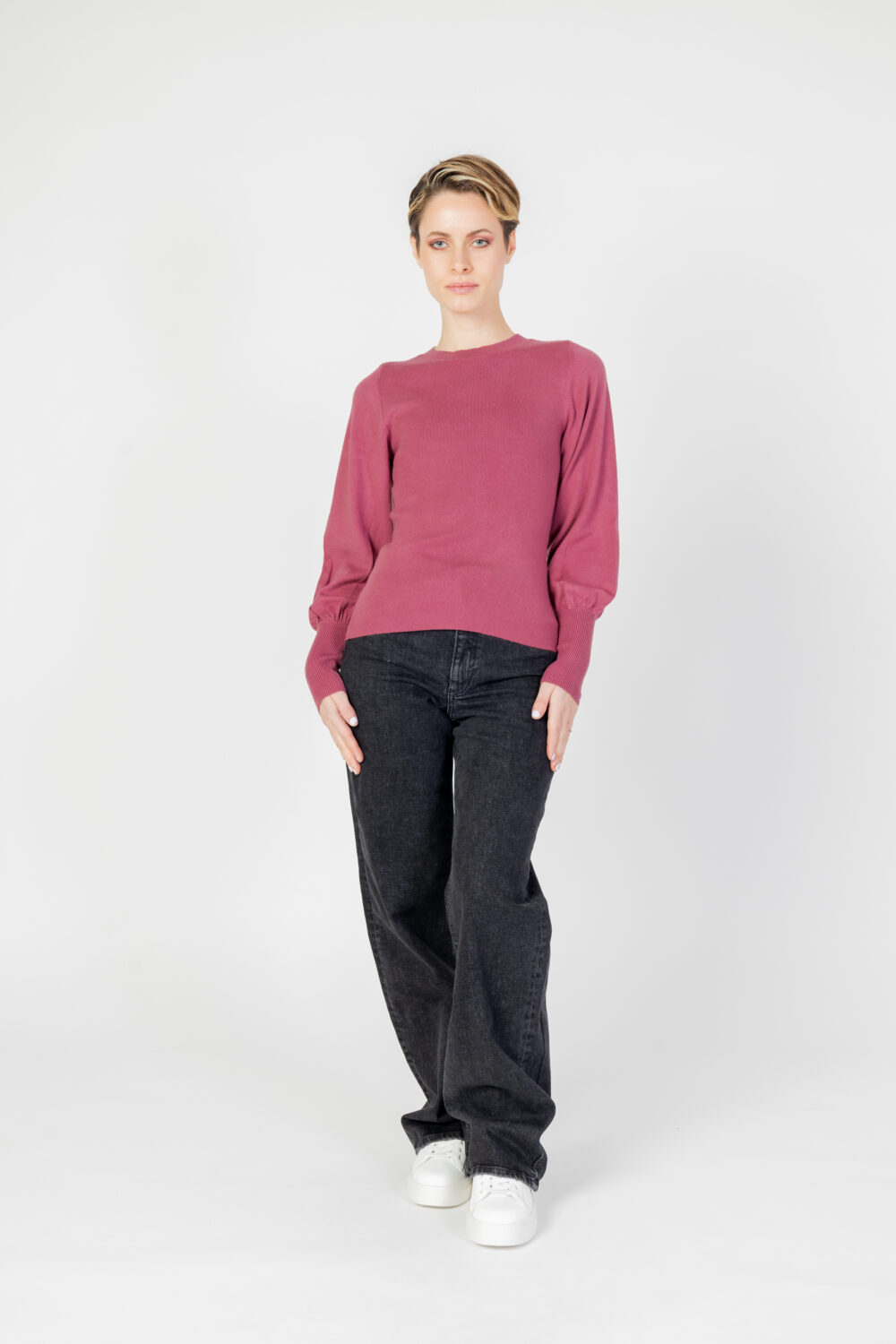 Maglia Vero Moda vmhollykarispuff ls o-neck ga boo Viola - Foto 5