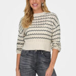 Maglione Only onlasa ls o-neck cc Beige - Foto 1