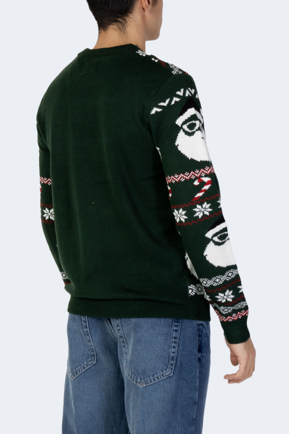 Maglione Only & Sons onsxmas santa jaq reg crew knit 3994 Verde - Foto 3