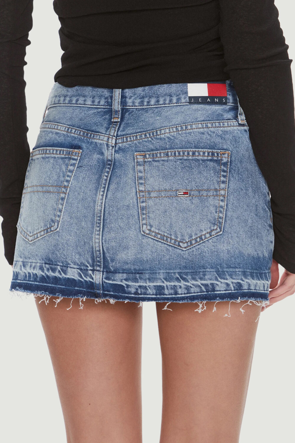 Minigonna Tommy Hilfiger Jeans sophie zip lw mn Denim - Foto 3