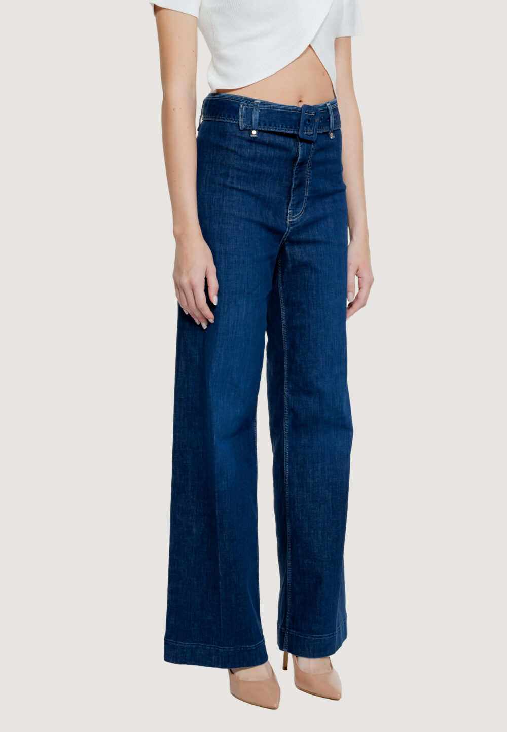 Jeans bootcut Guess dakota seamless Denim scuro - Foto 3