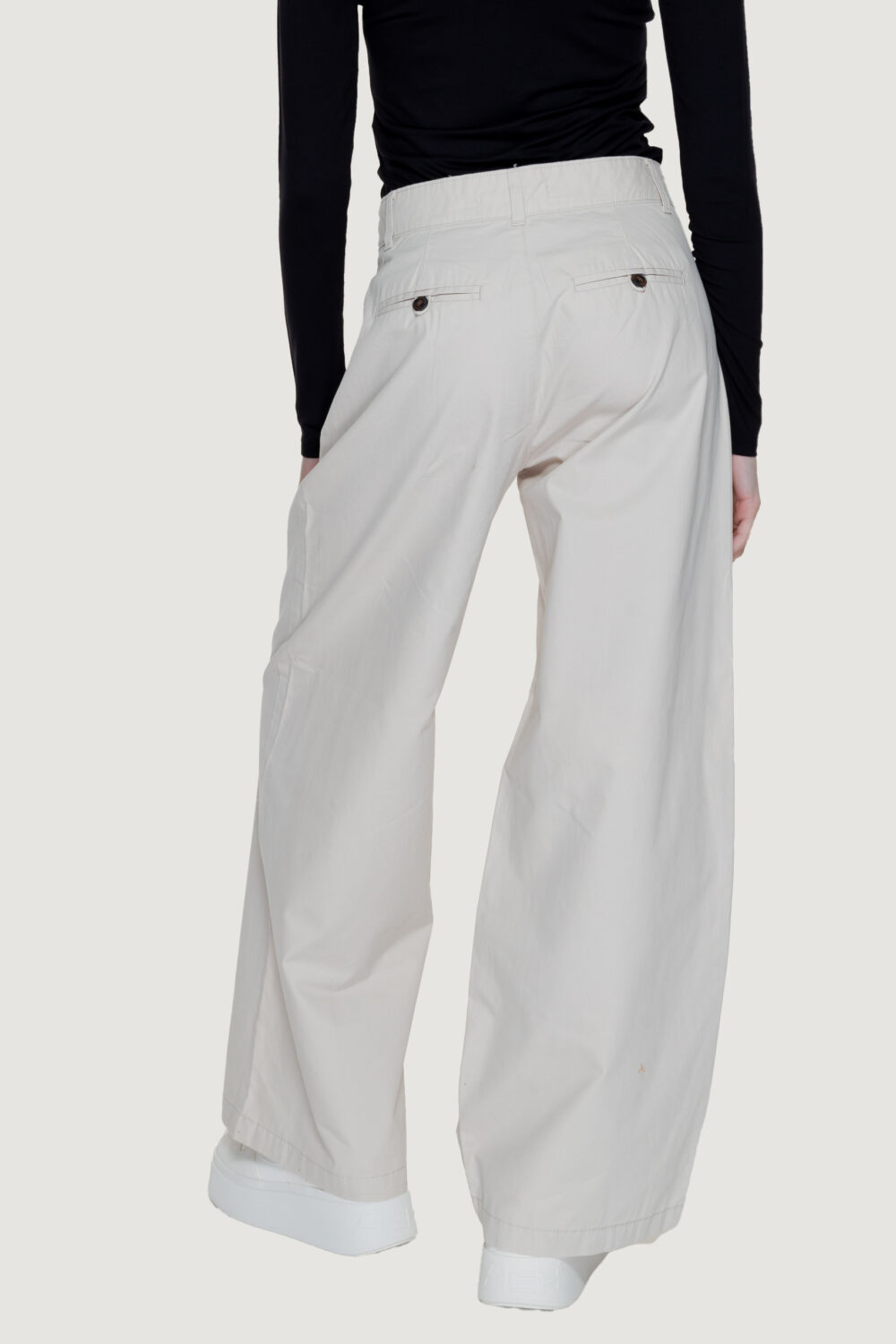 Pantaloni a palazzo Only onlettie hw pleat wide cc Beige chiaro - Foto 2