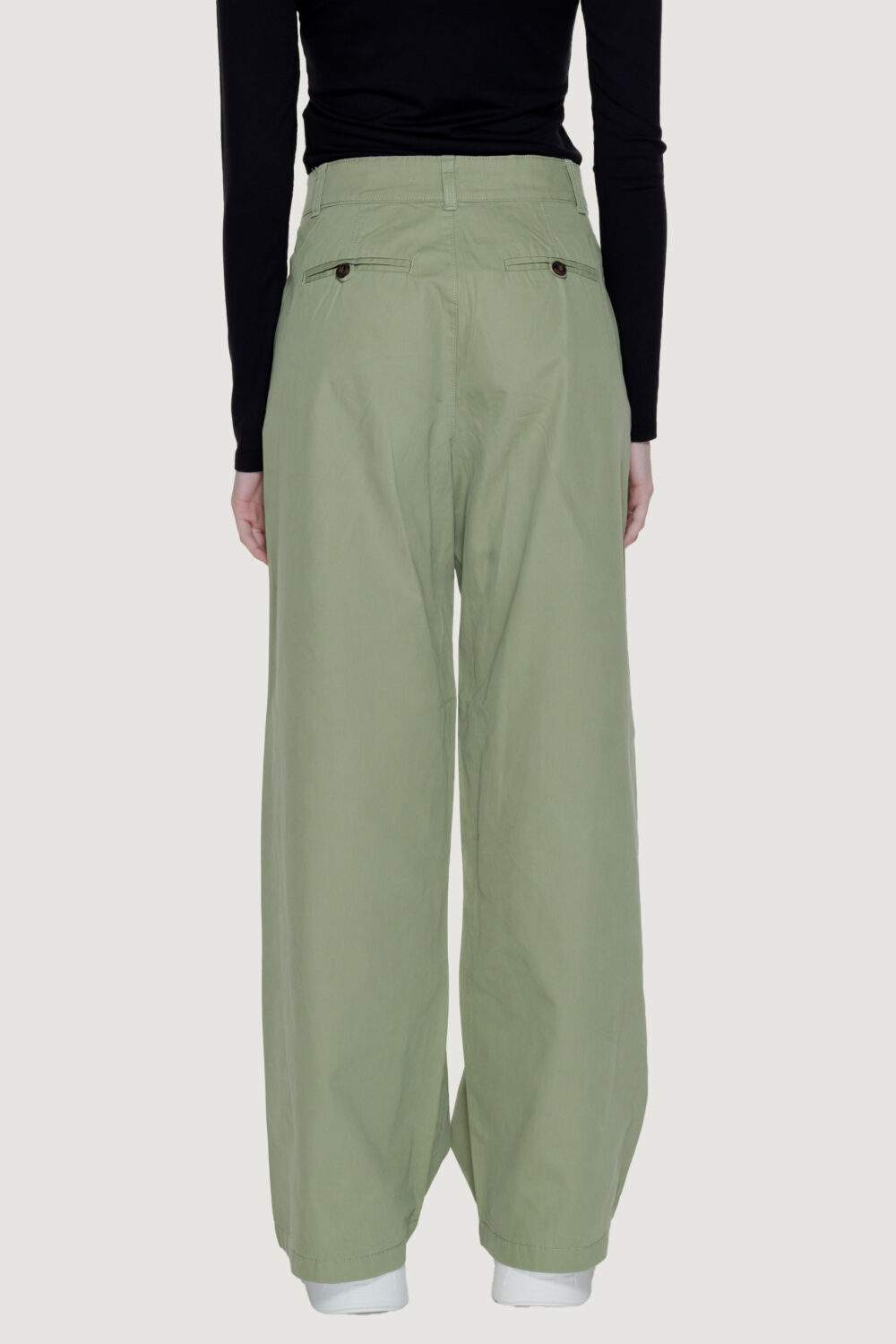 Pantaloni a palazzo Only onlettie hw pleat wide cc Verde Oliva - Foto 2