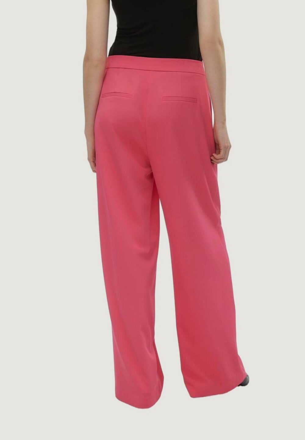 Pantaloni a palazzo Vero Moda vmcharity mw super wide adj waist Fuxia - Foto 2