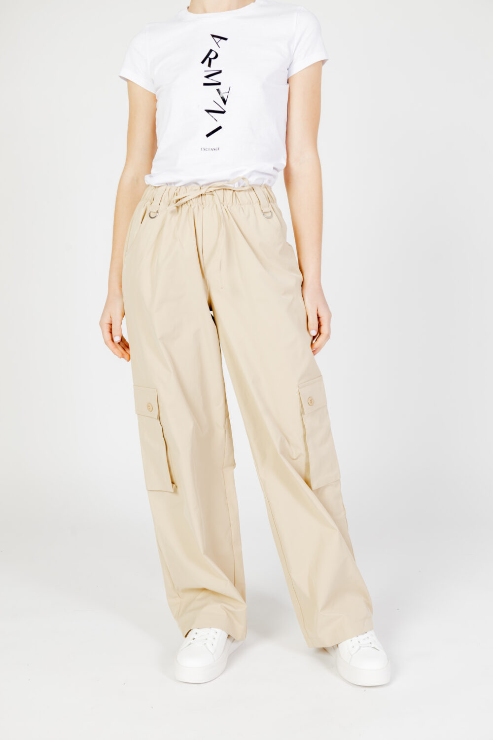 Pantaloni Only onlzely mw wide cargo Beige - Foto 1