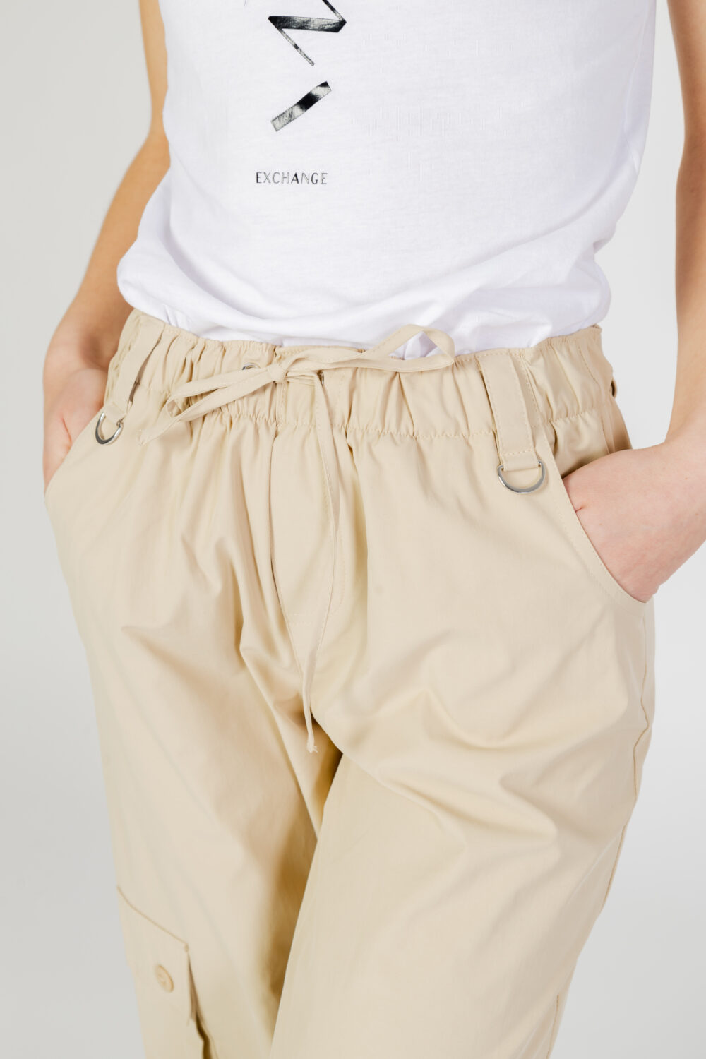 Pantaloni Only onlzely mw wide cargo Beige - Foto 2