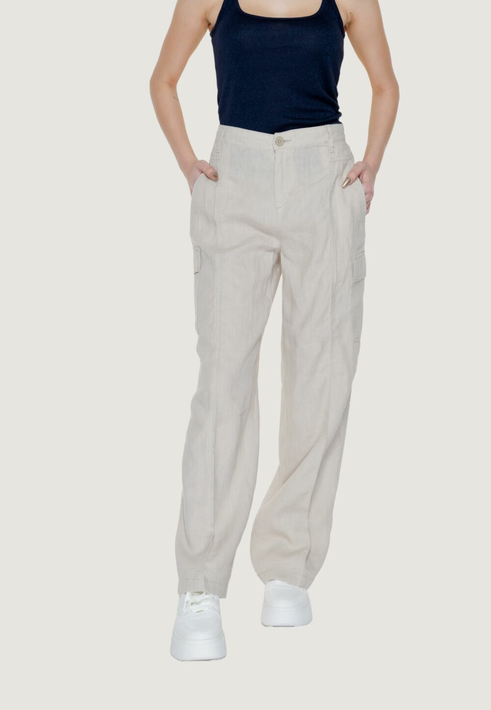 Pantaloni bootcut Street One Beige - Foto 1