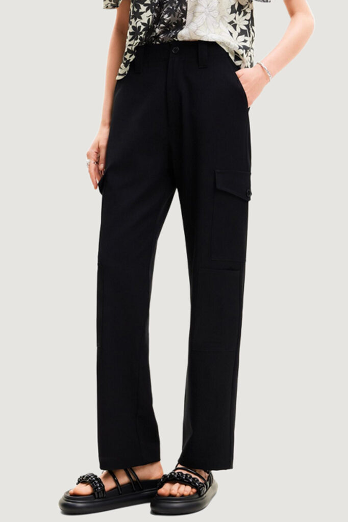 Pantaloni cropped Desigual trevor Nero