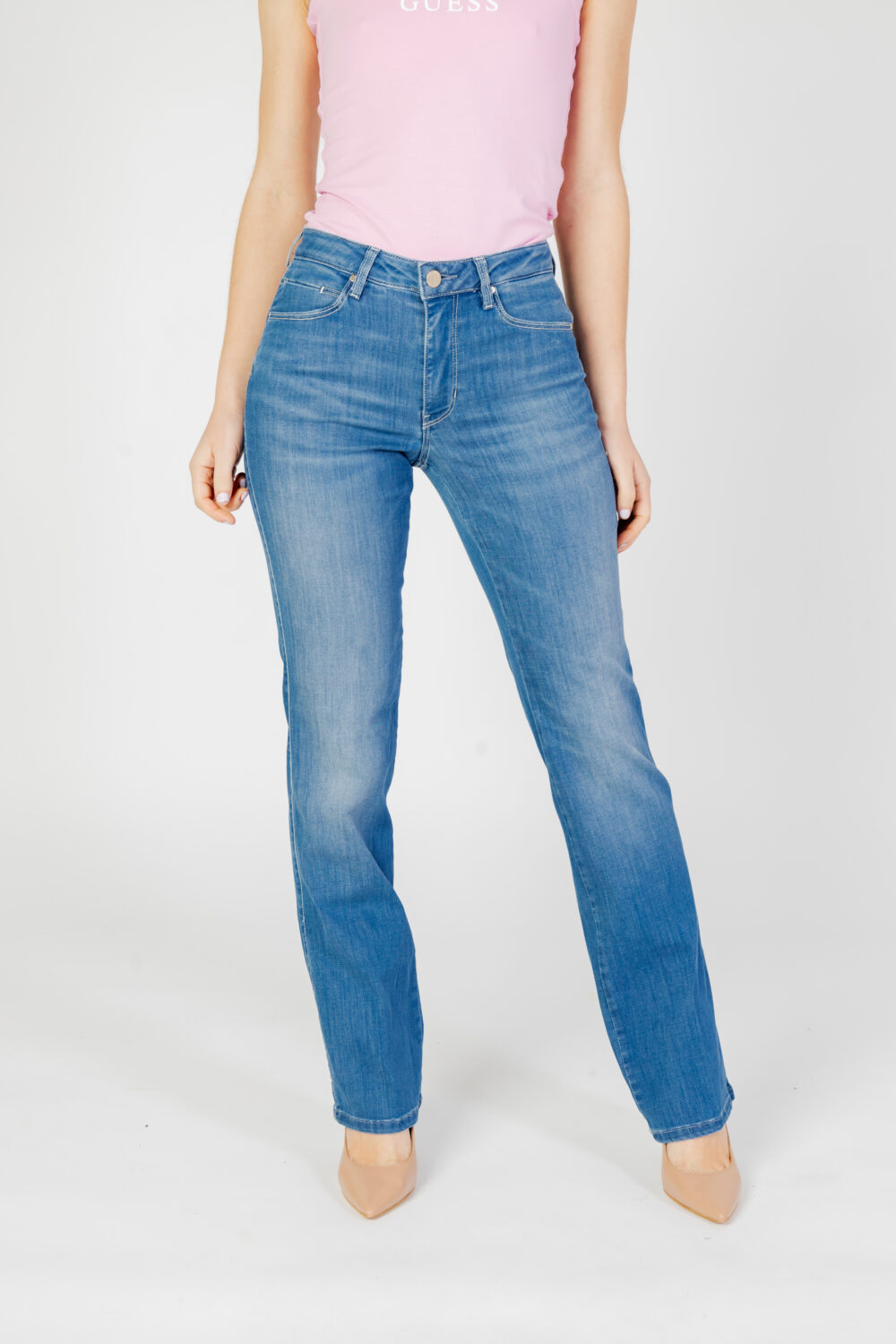 Jeans mom Guess sexy straight Denim chiaro - Foto 1