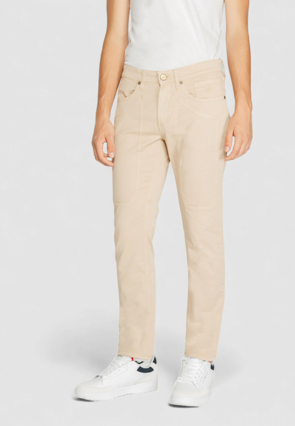 Pantaloni slim Jeckerson john 5 Beige - Foto 1