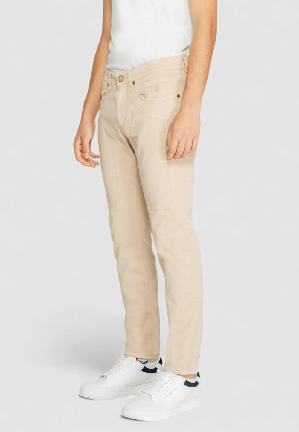 Pantaloni slim Jeckerson john 5 Beige - Foto 2