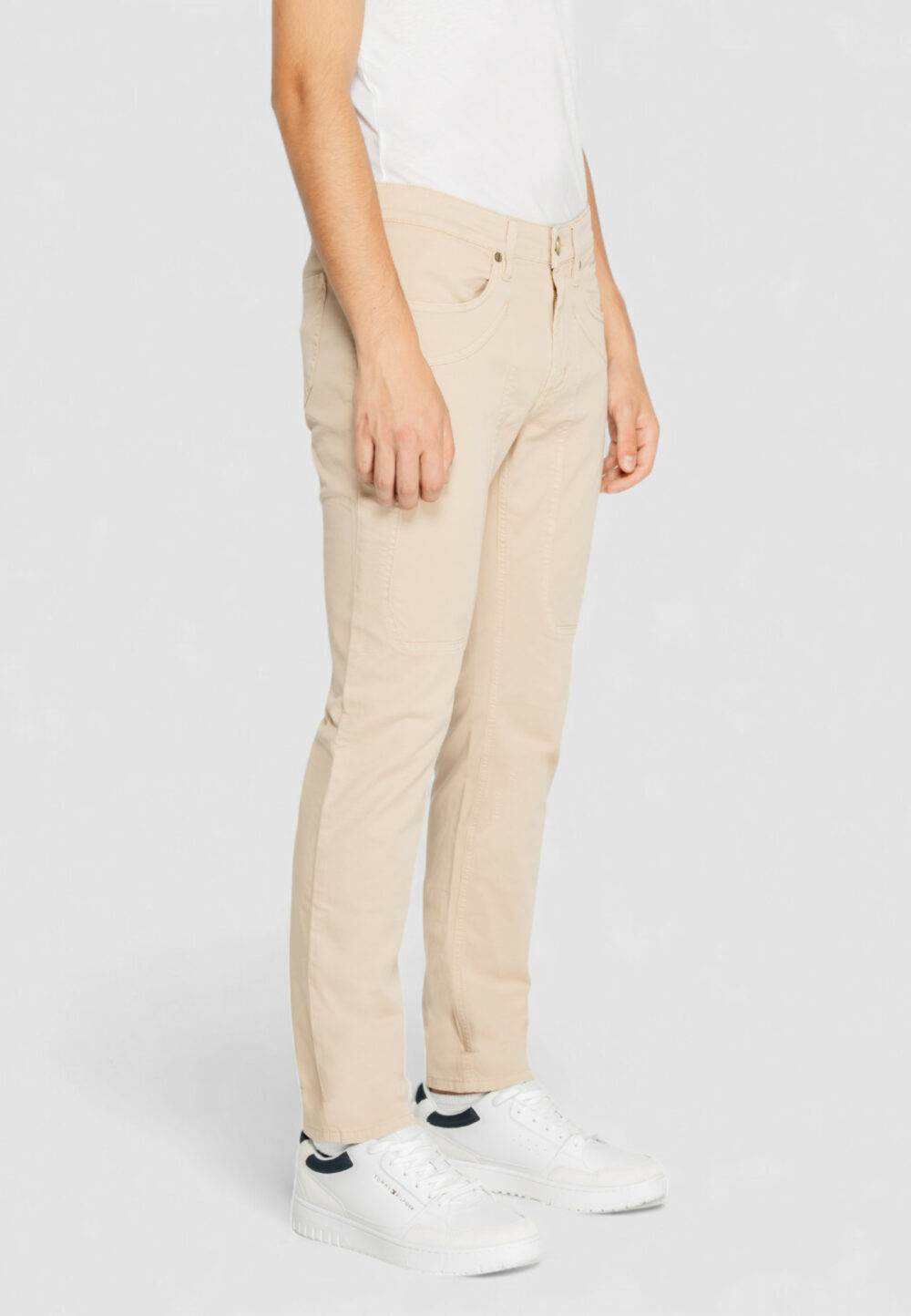 Pantaloni slim Jeckerson john 5 Beige - Foto 4