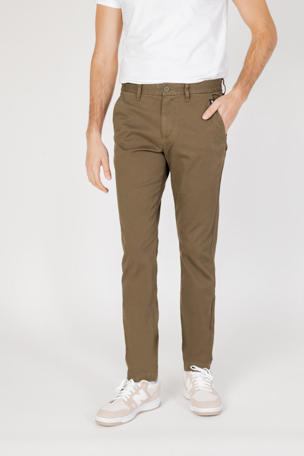 Pantaloni tapered Tommy Hilfiger Jeans austin chino Verde Oliva - Foto 1