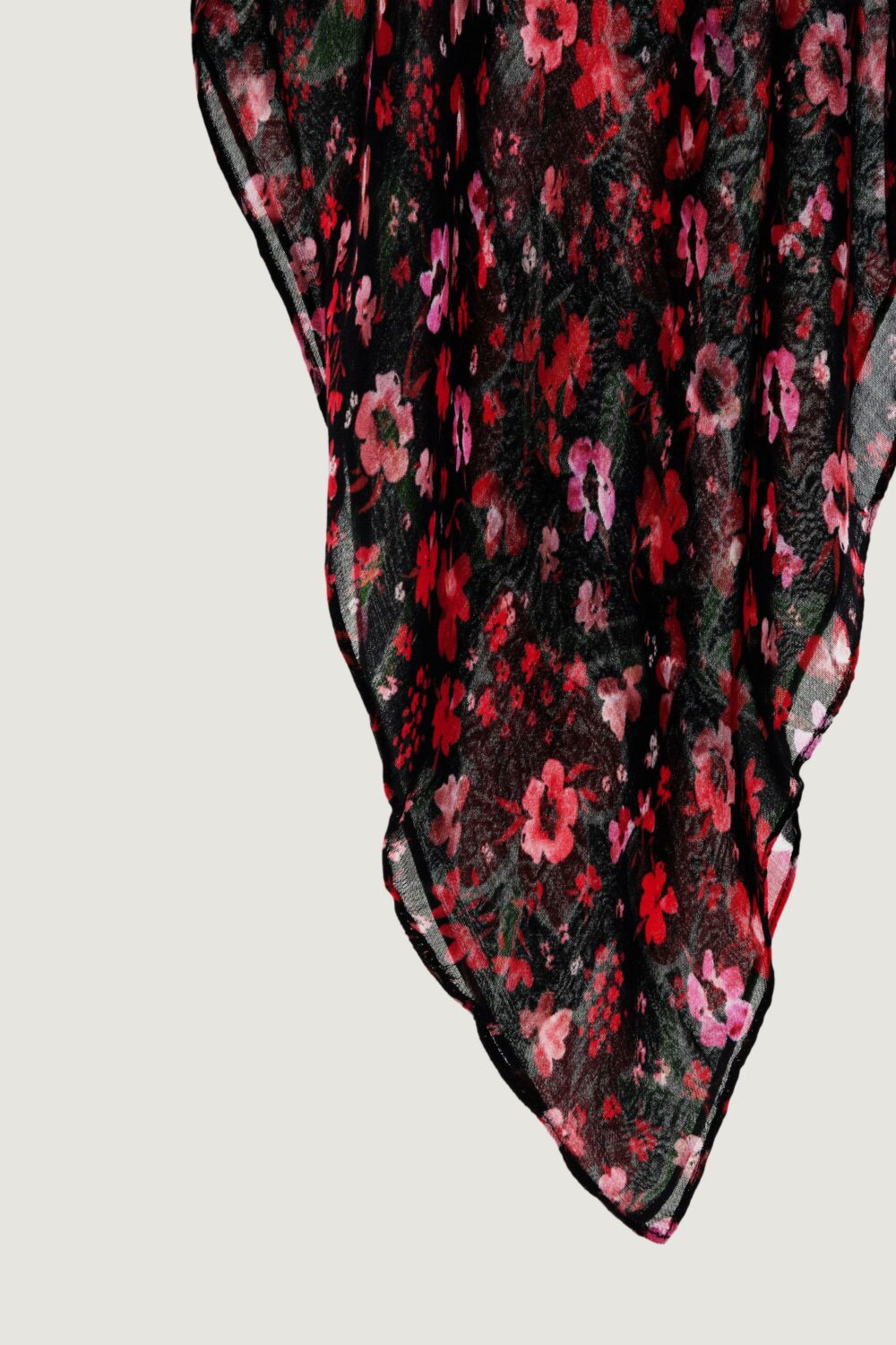 Pashmina Desigual half floral rectangle Nero - Foto 6