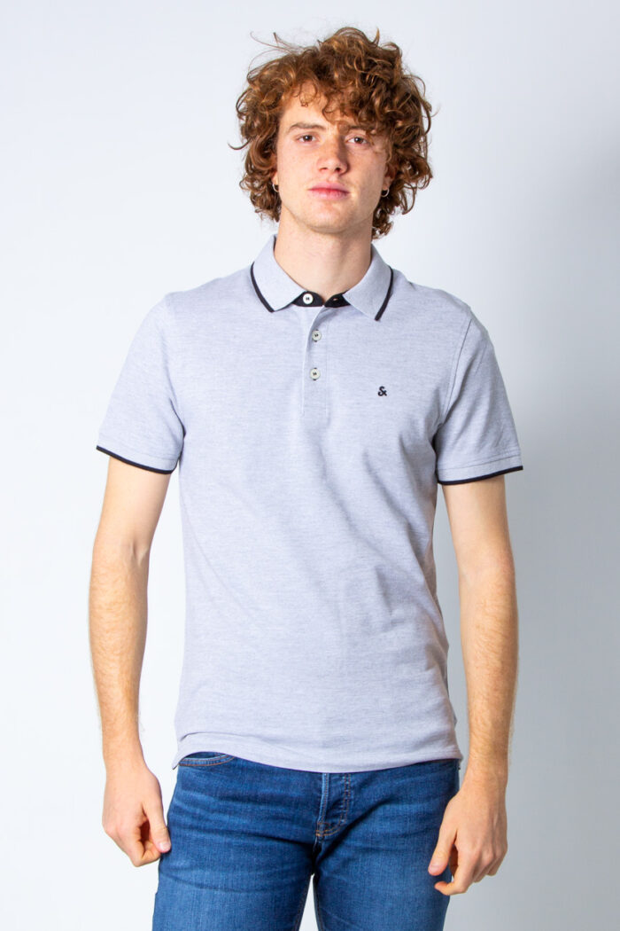 Polo manica corta Jack Jones jjepaulos ss noos Grigio Chiaro