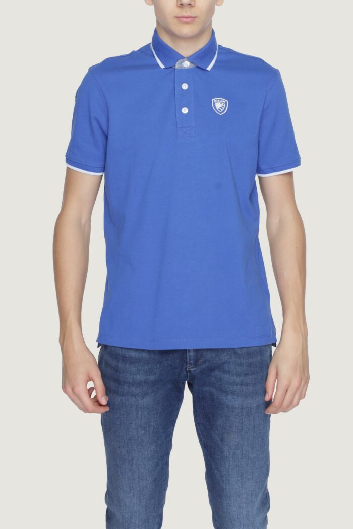 Polo manica corta Blauer.  Blu