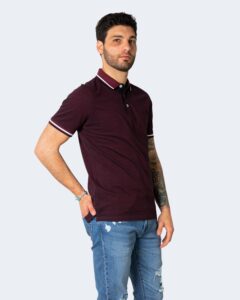 Polo manica corta Jack Jones jjepaulos polo ss noos Bordeaux - Foto 1