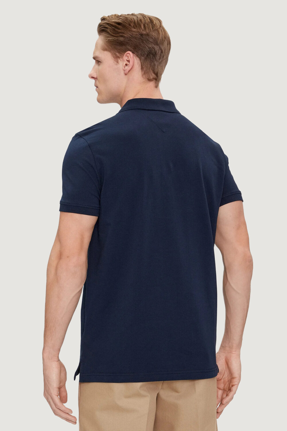 Polo manica corta Tommy Hilfiger Jeans slim placket Blue scuro - Foto 3