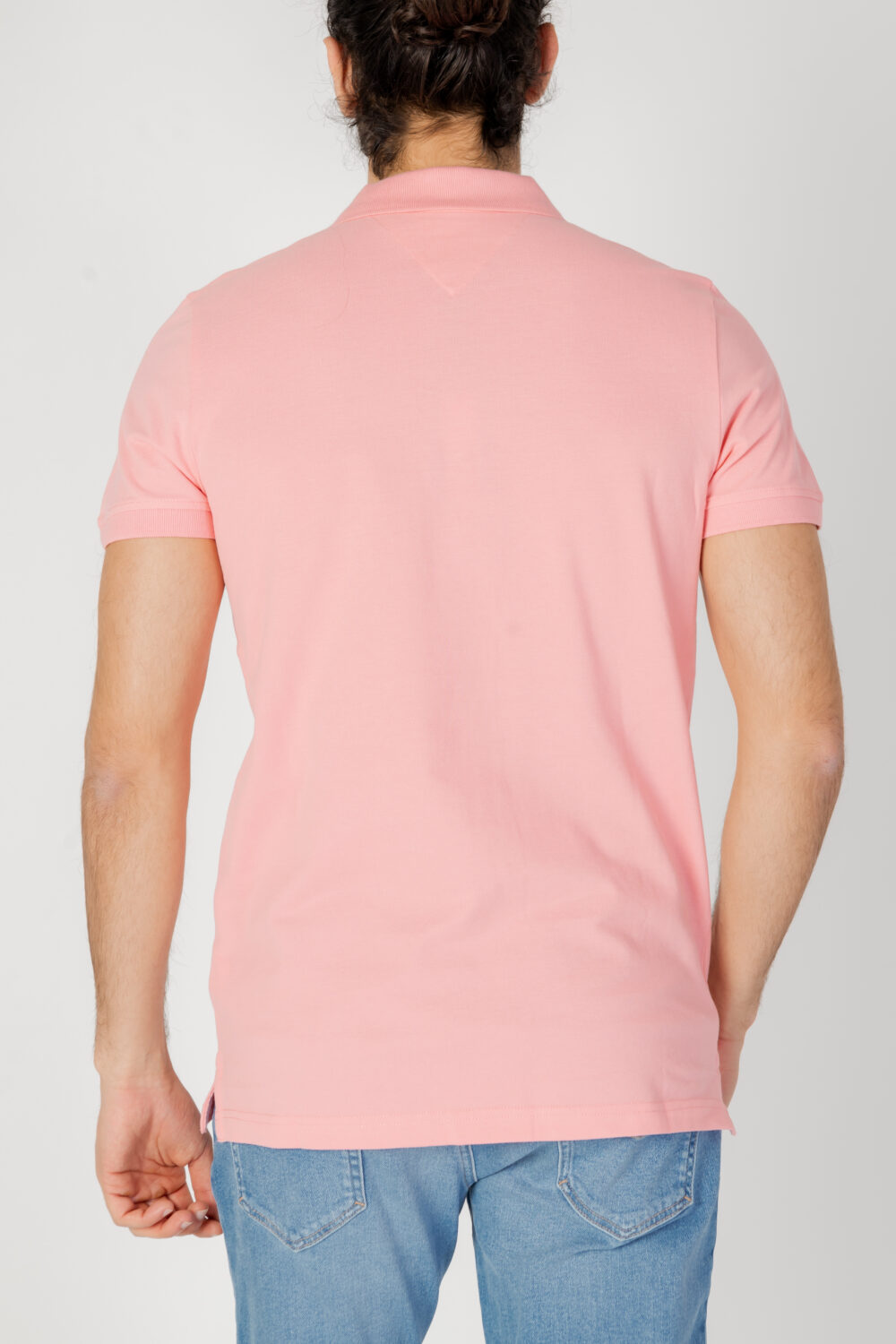 Polo manica corta Tommy Hilfiger Jeans slim placket Rosa - Foto 3