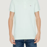 Polo manica corta Tommy Hilfiger Jeans slim placket Verde - Foto 1