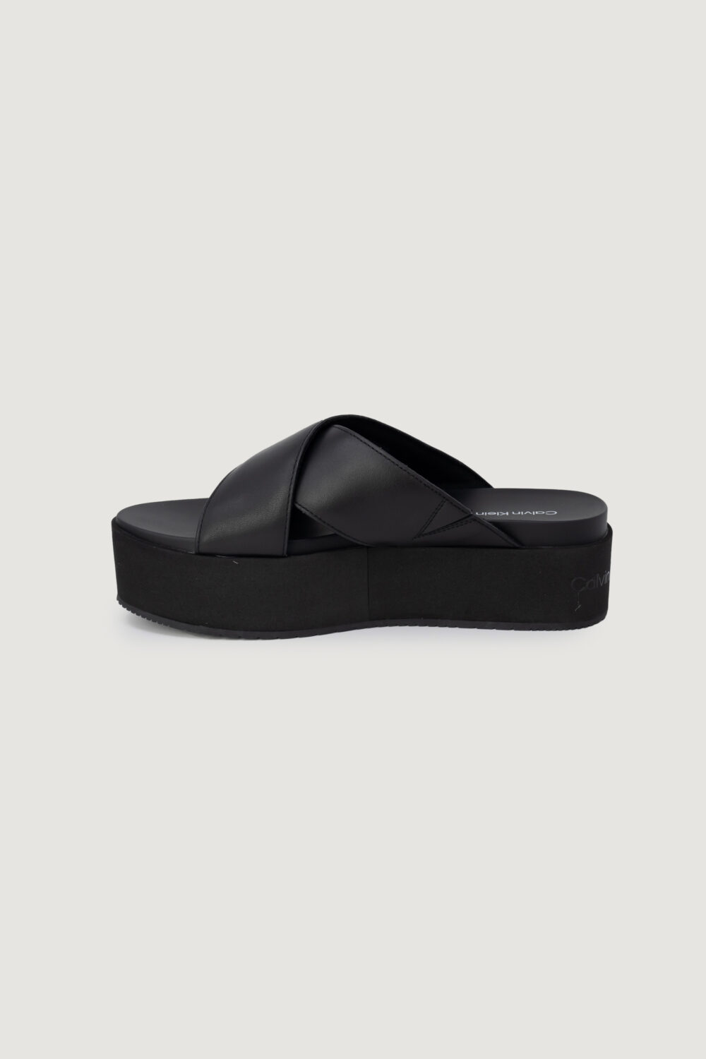 Sandali Calvin Klein Jeans flatform cross mg uc Nero - Foto 3