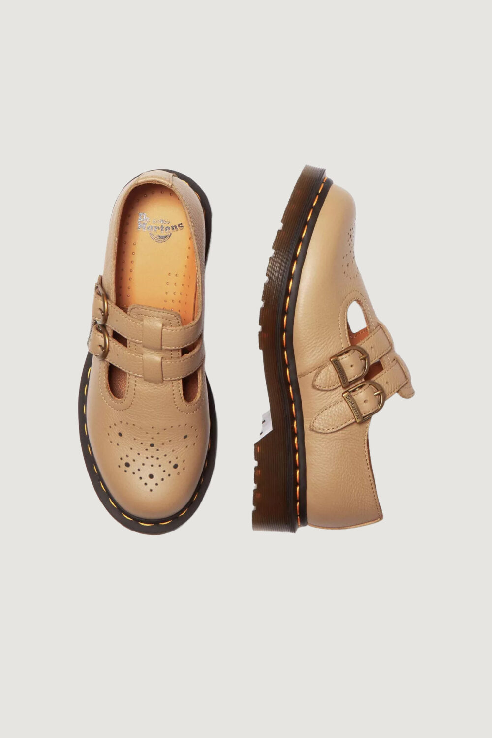 Scarpe basse Dr. Martens 8065 mary jane virginia Beige - Foto 8