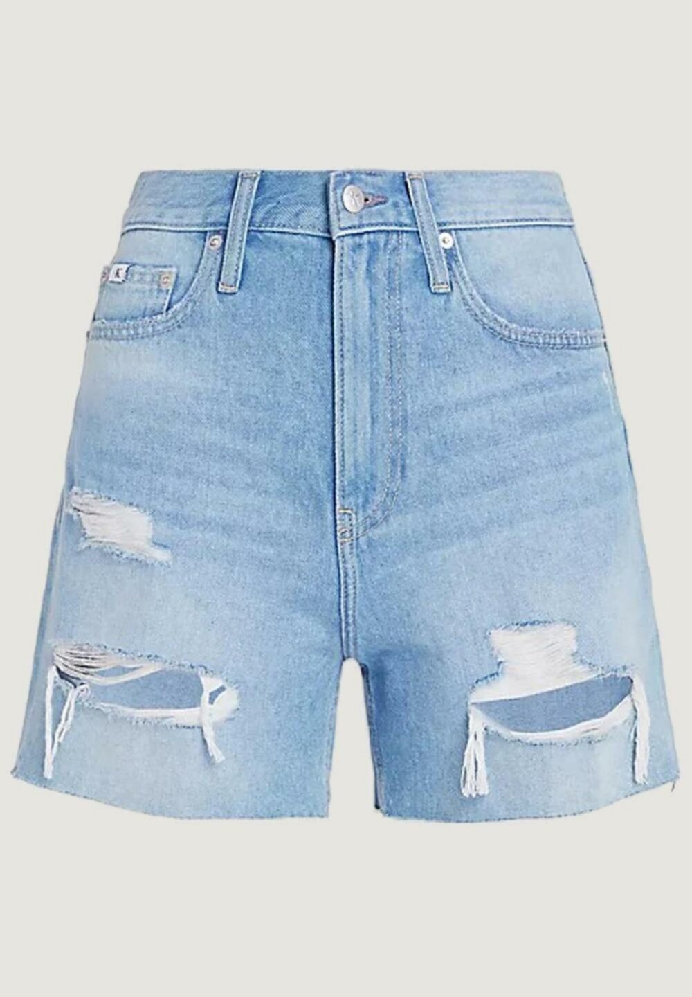 Shorts Calvin Klein Jeans mom Denim chiaro - Foto 4