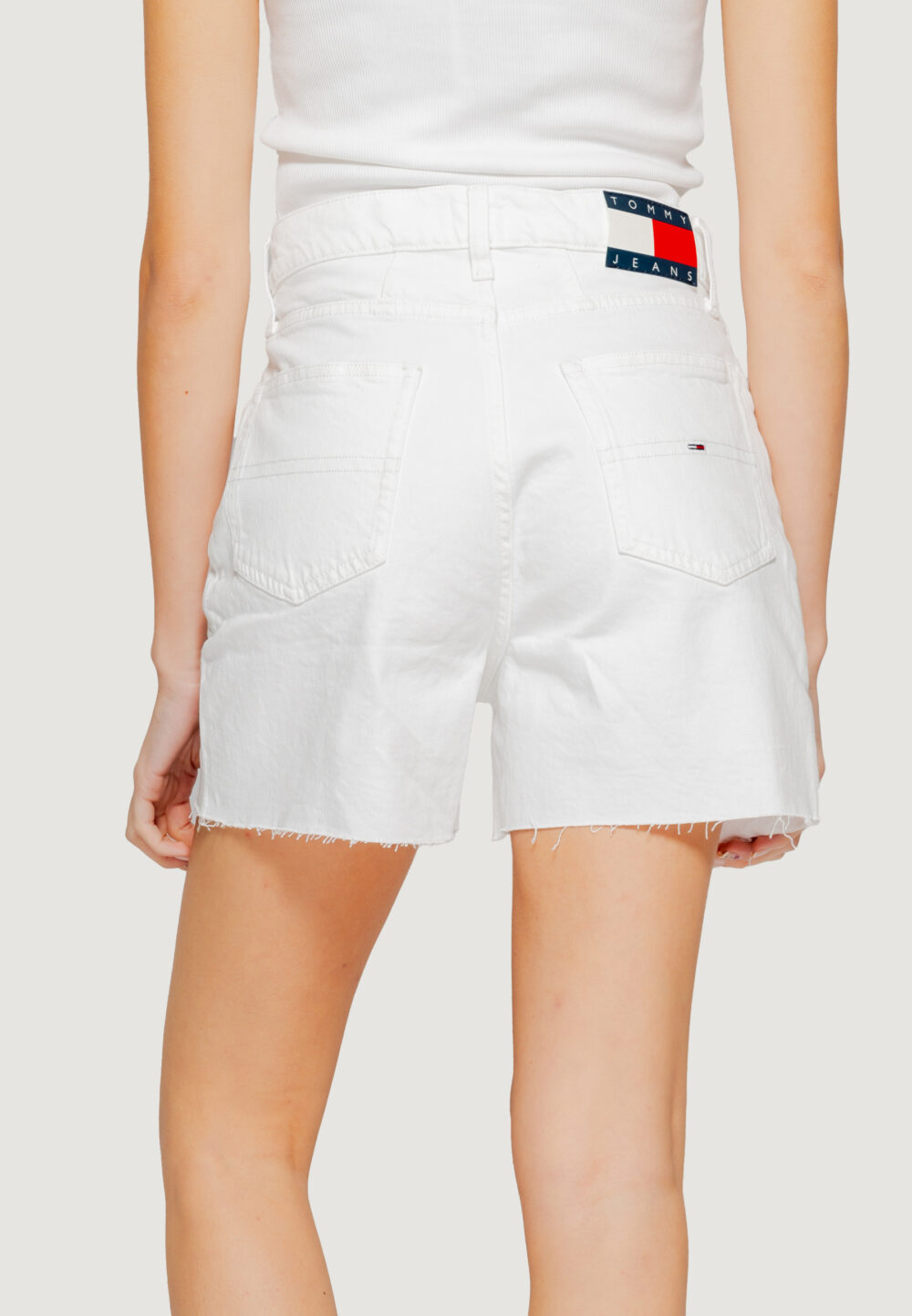 Shorts Tommy Hilfiger Jeans mom uh bh6192 Bianco - Foto 2