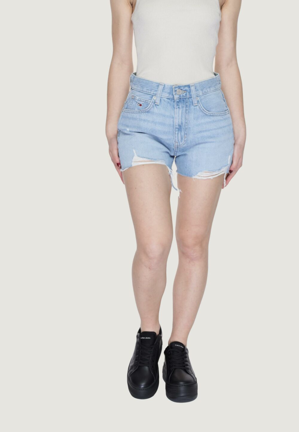 Shorts Tommy Hilfiger Jeans hot bh0015 Denim chiaro - Foto 5