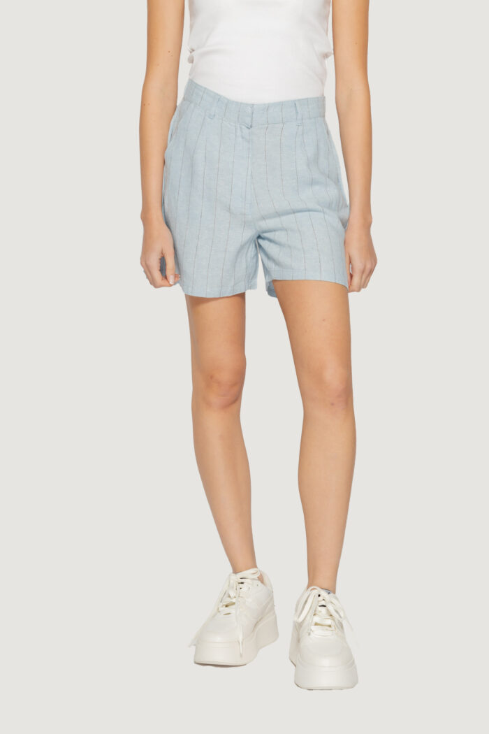 Shorts Vero Moda vmmindy hw pinstripe linen Blu Chiaro