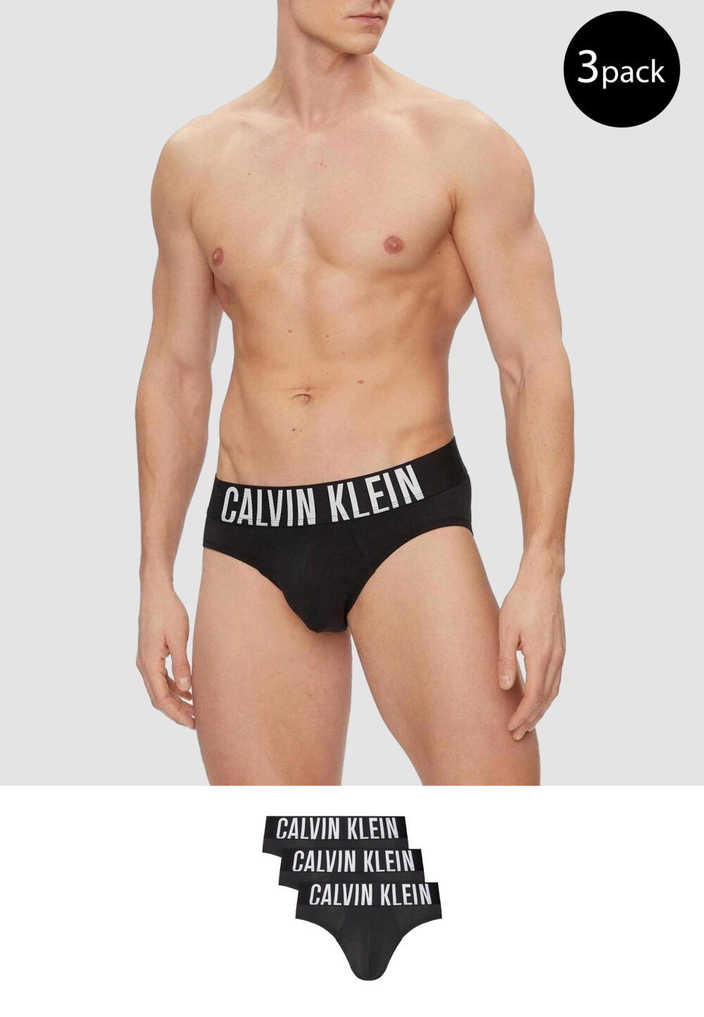 Slip Calvin Klein Underwear hip brief 3pk Nero - Foto 1