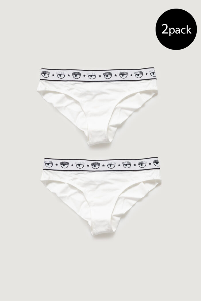 Slip e perizoma CHIARA FERRAGNI bi-pack brazilian brief Bianco