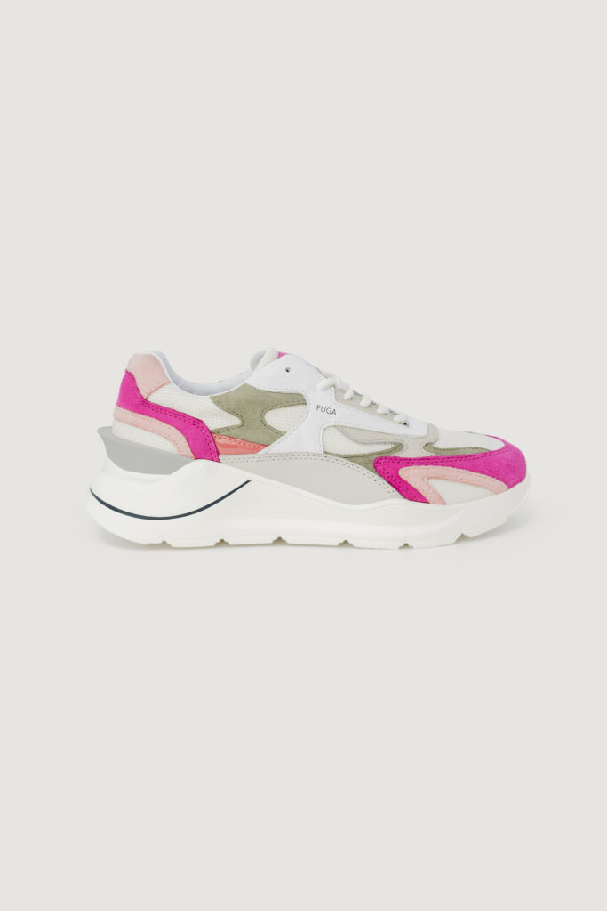 Sneakers D.A.T.E. fuga colored white-fuxia Fuxia