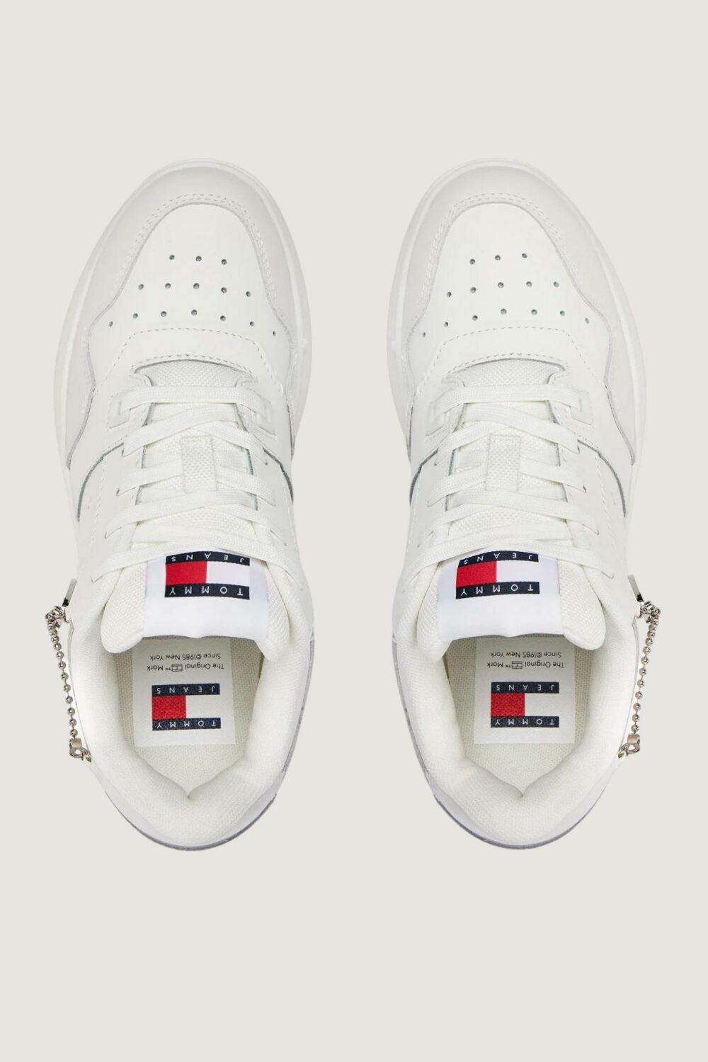 Sneakers Tommy Hilfiger Jeans retro basket fla Panna - Foto 5