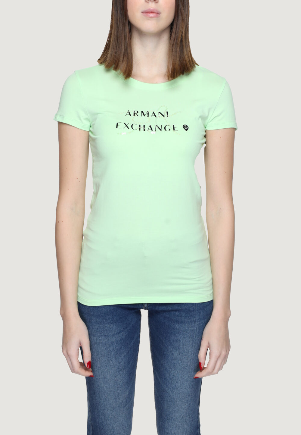 T-shirt Armani Exchange Verde ice - Foto 5