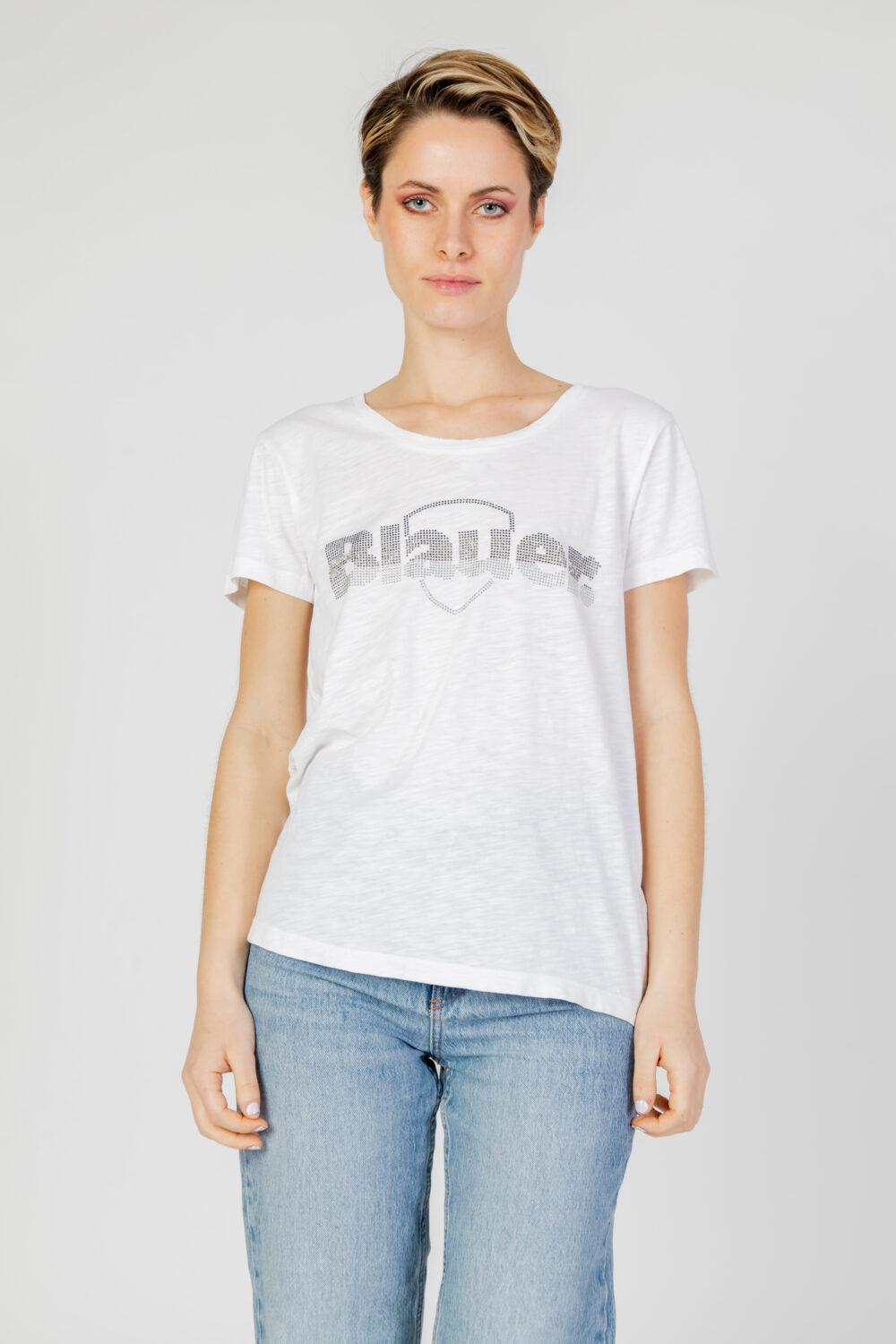 T-shirt Blauer. Bianco - Foto 5