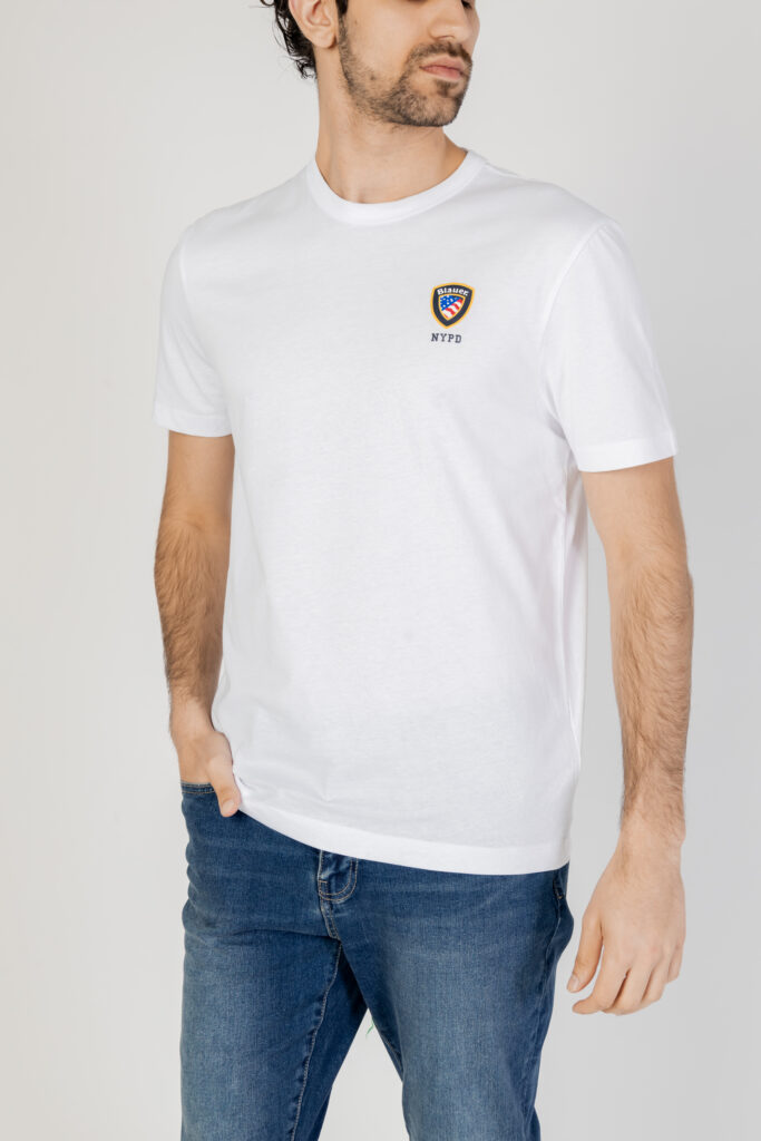 T-shirt Blauer.  Bianco