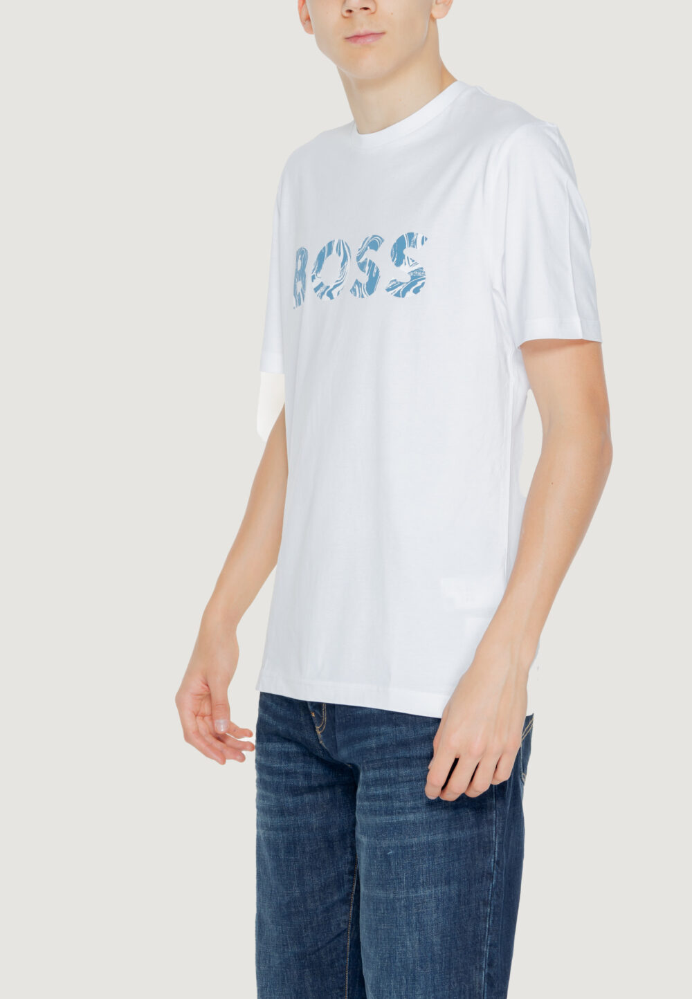 T-shirt Boss te_bossocean 10249510 01 Bianco - Foto 3