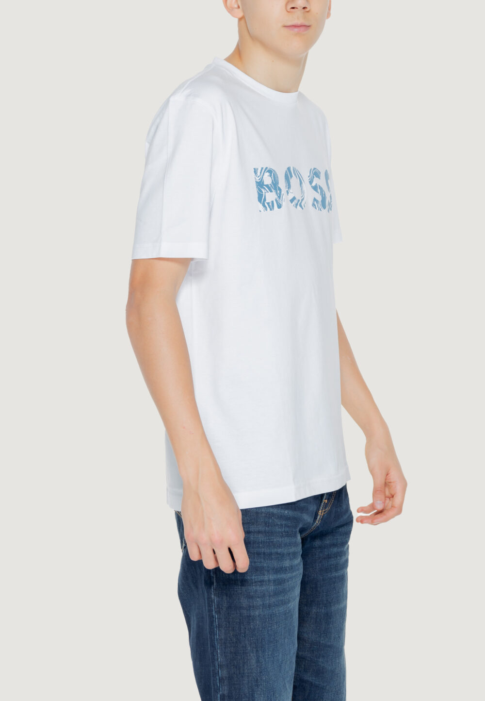 T-shirt Boss te_bossocean 10249510 01 Bianco - Foto 4