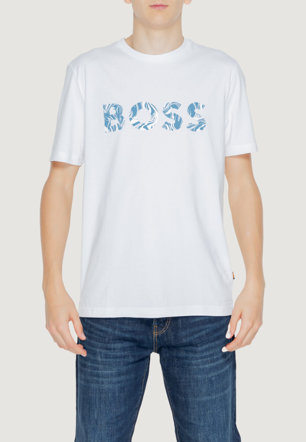 T-shirt Boss te_bossocean 10249510 01 Bianco - Foto 5