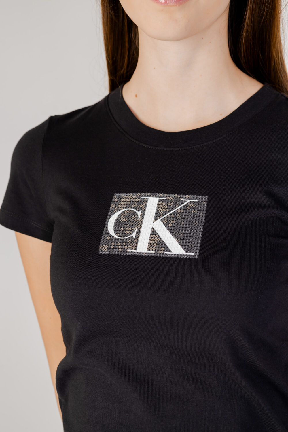 T-shirt Calvin Klein Jeans sequin Nero - Foto 2