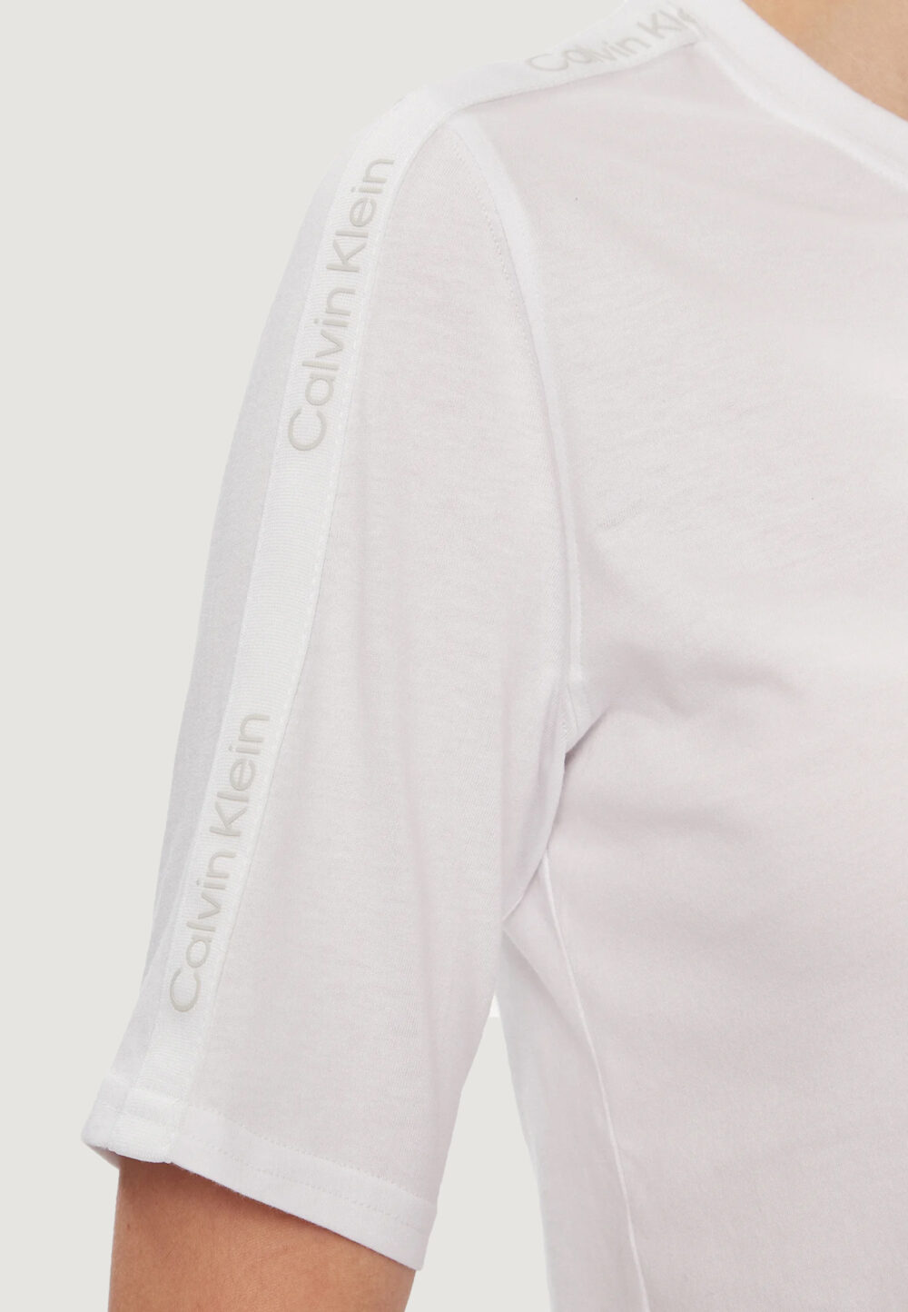 T-shirt Calvin Klein Sport pw - ss crop Bianco - Foto 4