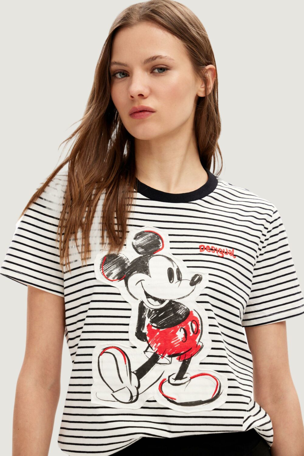 T-shirt Desigual mickey patch Bianco - Foto 2