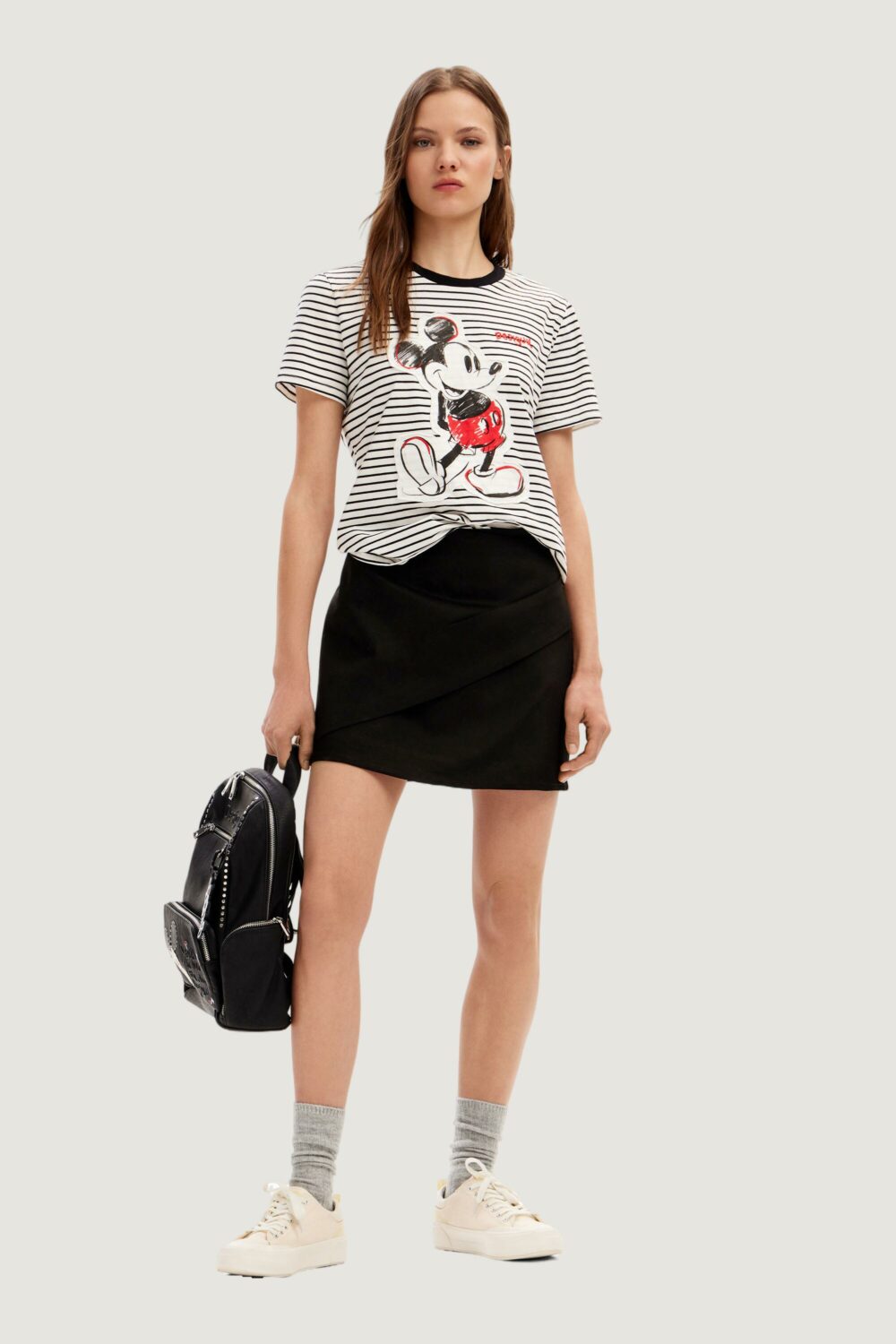 T-shirt Desigual mickey patch Bianco - Foto 5