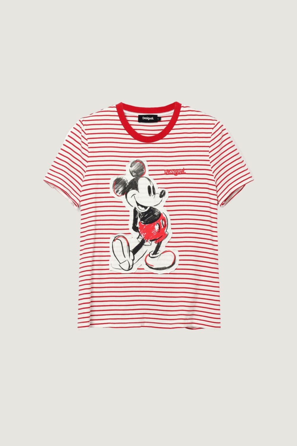 T-shirt Desigual mickey patch Rosso - Foto 6